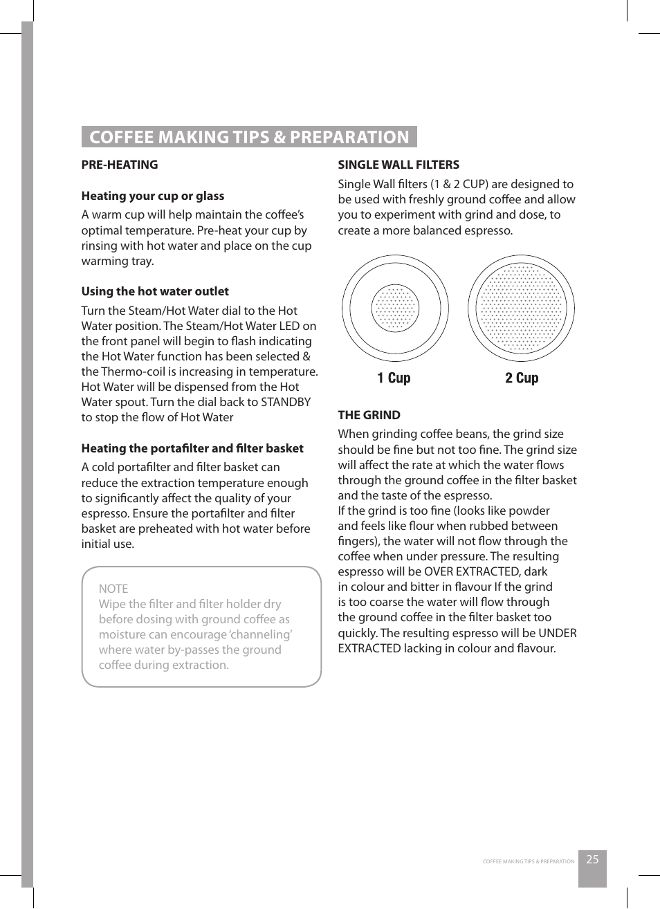 Coffee making tips & preparation | Catler ES 8013 User Manual | Page 25 / 48