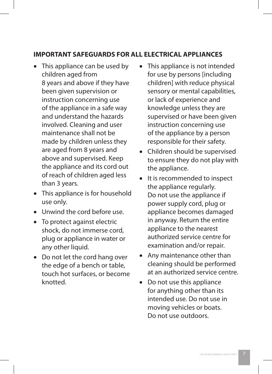 Catler ES 8013 User Manual | Page 7 / 48