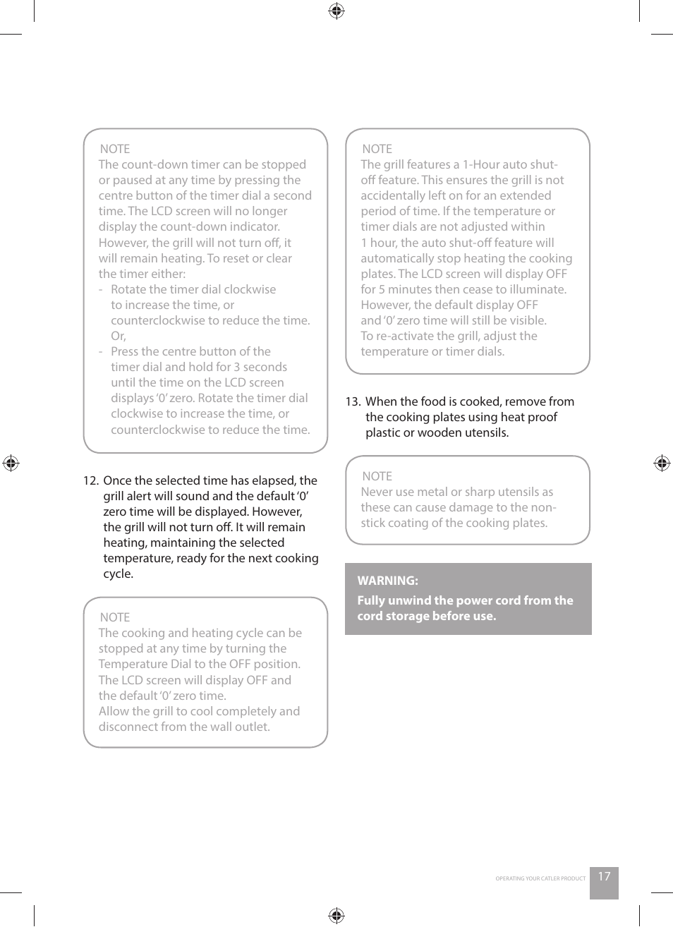 Catler GR 8030 User Manual | Page 17 / 40