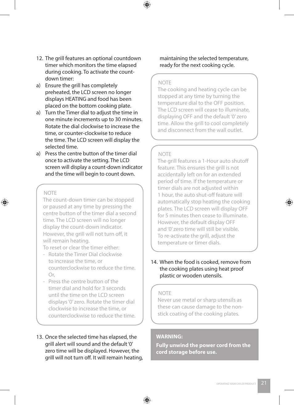 Catler GR 8030 User Manual | Page 21 / 40