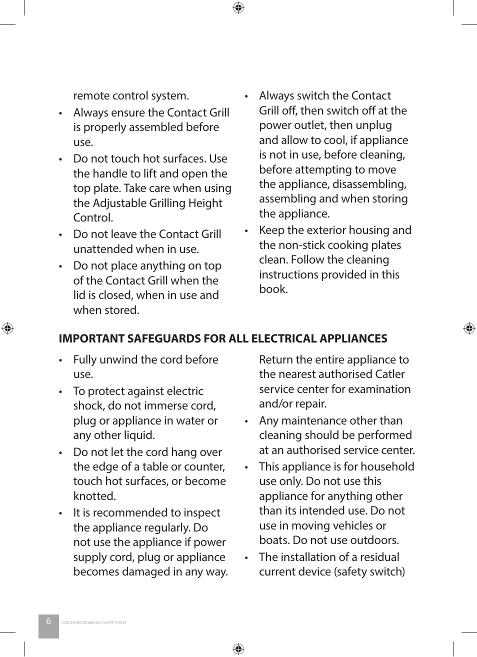 Catler GR 8030 User Manual | Page 6 / 40