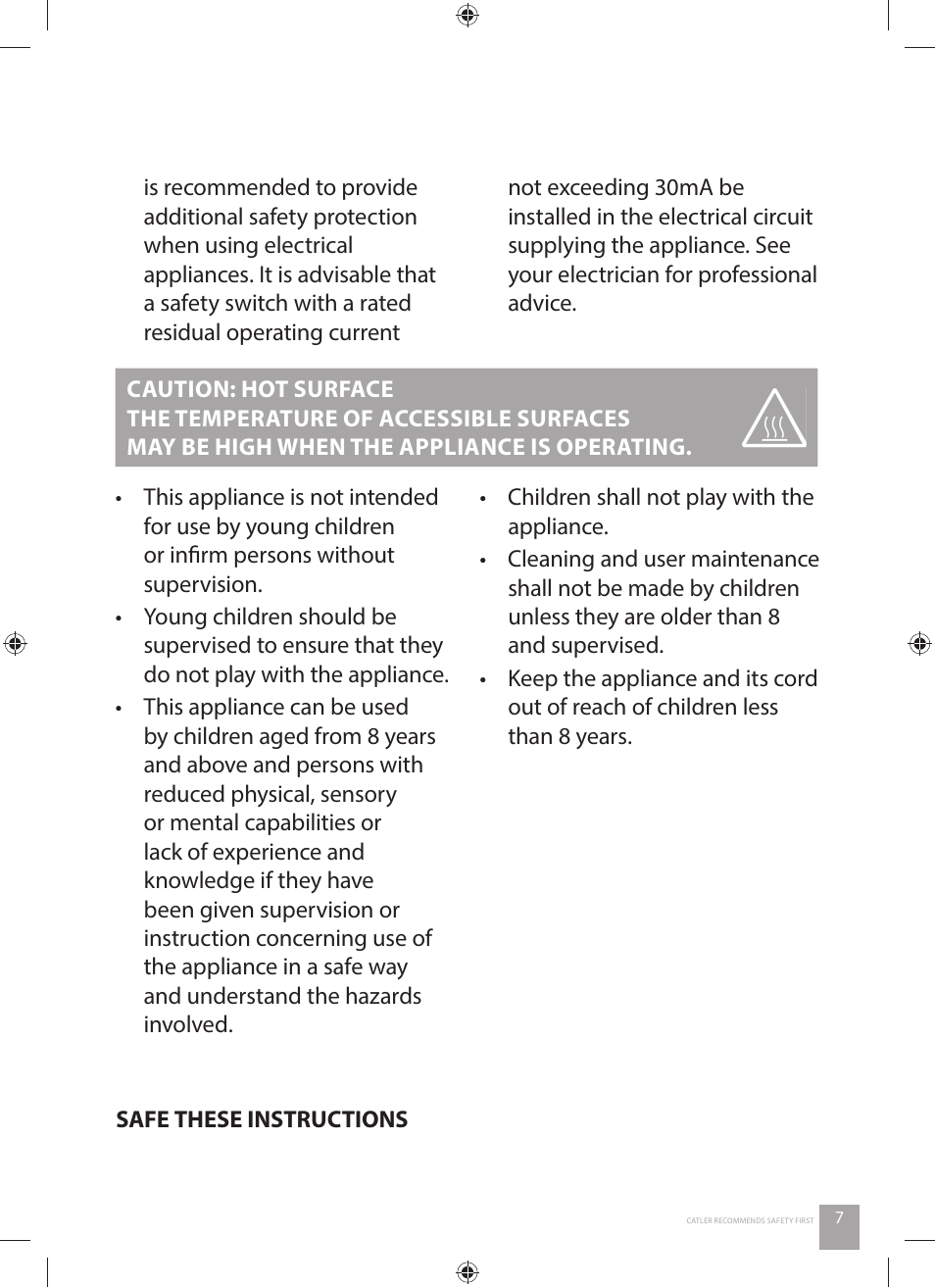 Catler GR 8030 User Manual | Page 7 / 40