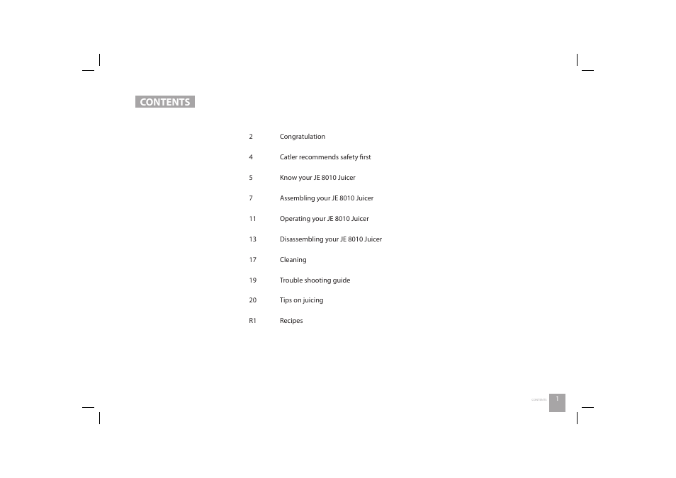 Catler JE 8010 User Manual | Page 3 / 44