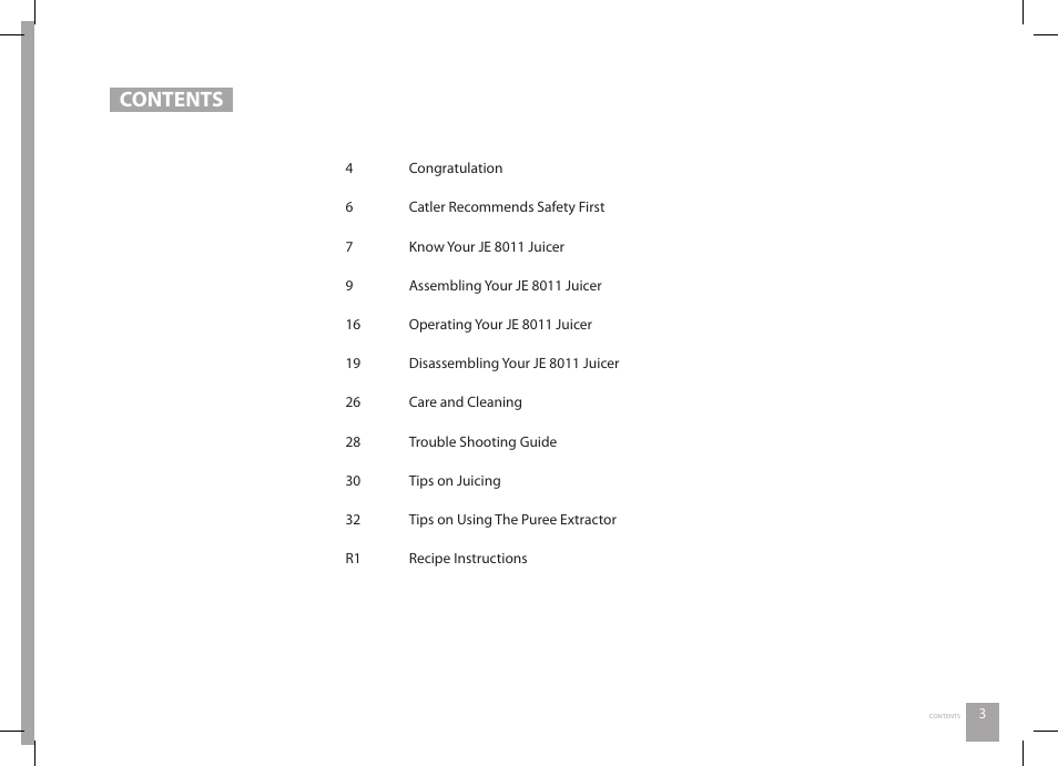 Catler JE 8011 User Manual | Page 3 / 52