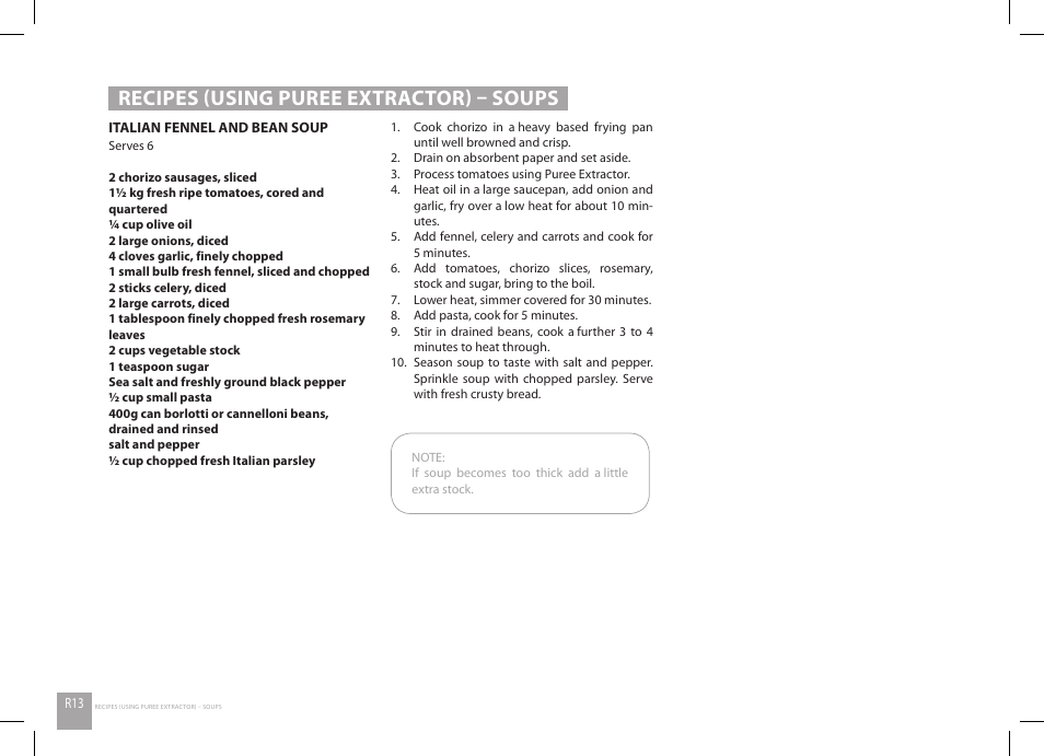 Recipes (using puree extractor) – soups | Catler JE 8011 User Manual | Page 46 / 52