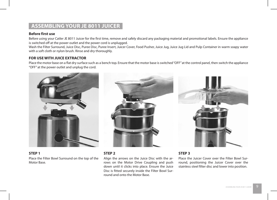 Catler JE 8011 User Manual | Page 9 / 52