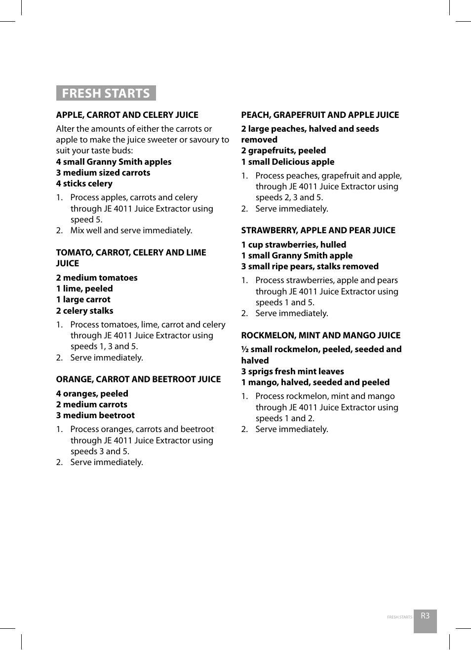 Fresh starts | Catler JE 4011 User Manual | Page 27 / 40