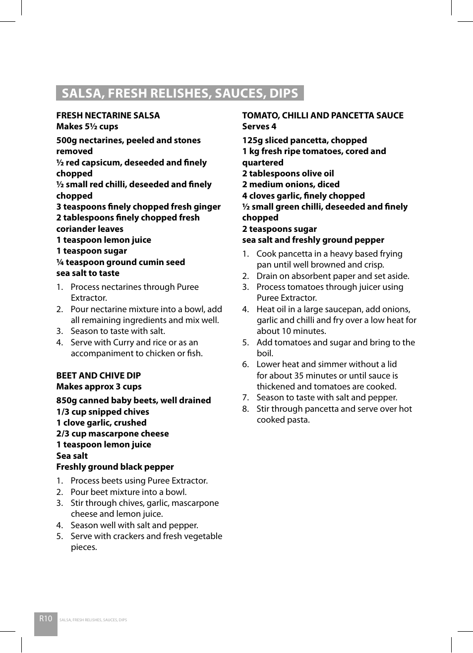 Salsa, fresh relishes, sauces, dips | Catler JE 4011 User Manual | Page 34 / 40