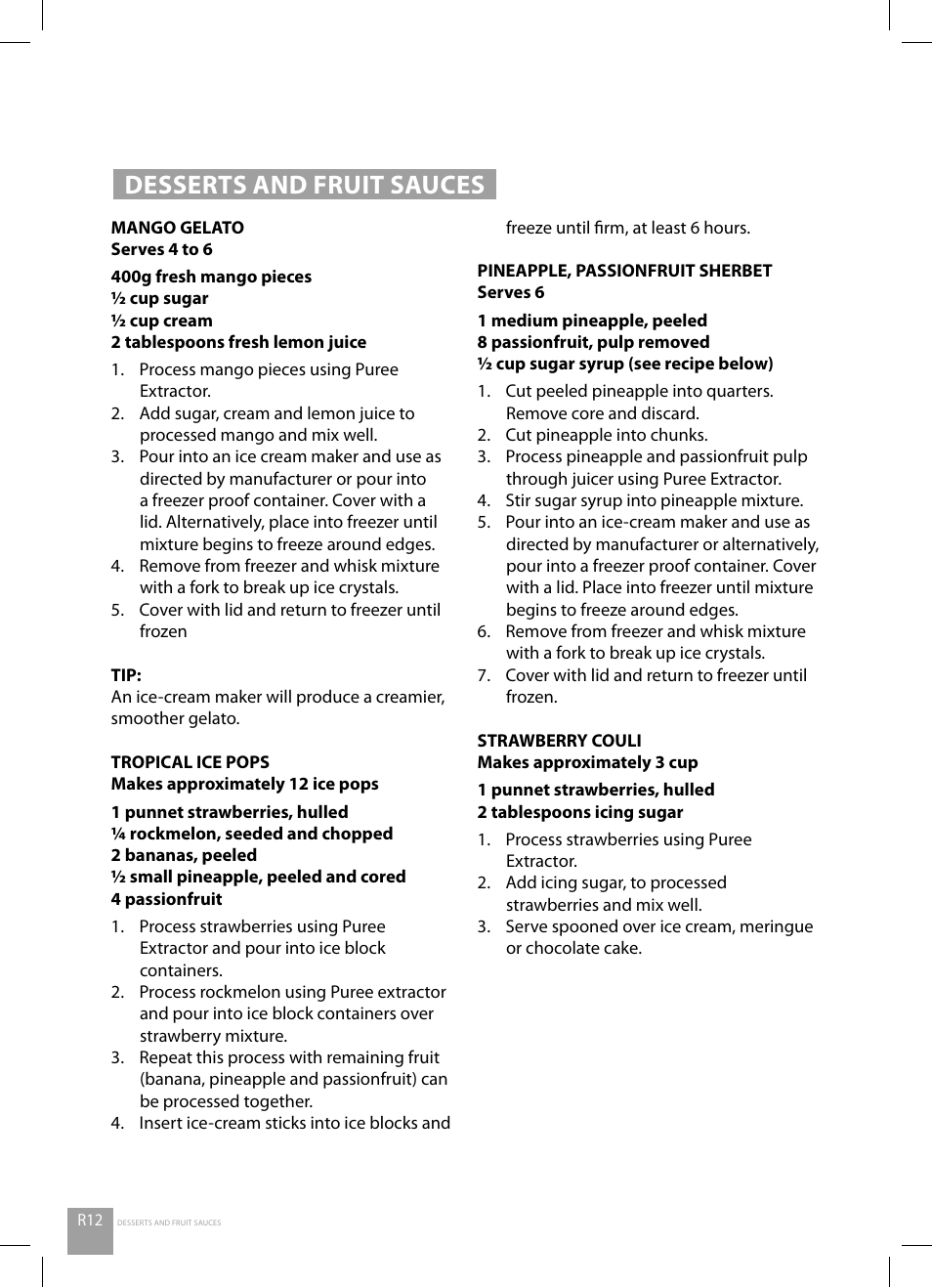 Desserts and fruit sauces | Catler JE 4011 User Manual | Page 36 / 40