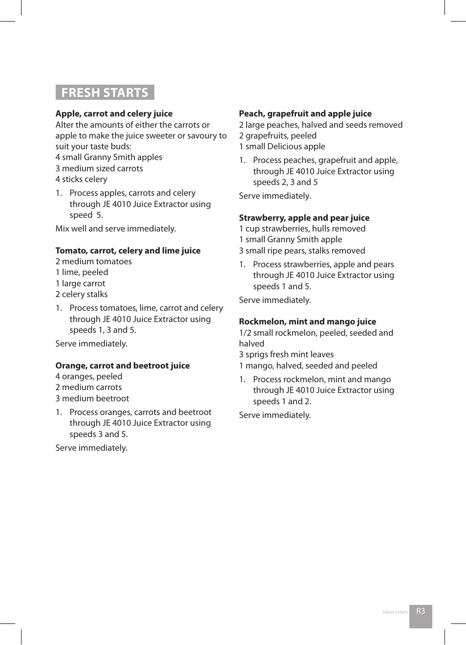 Fresh starts | Catler JE 4010 User Manual | Page 23 / 36