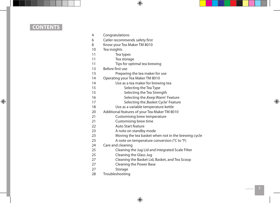 Catler TM 8010 User Manual | Page 3 / 32