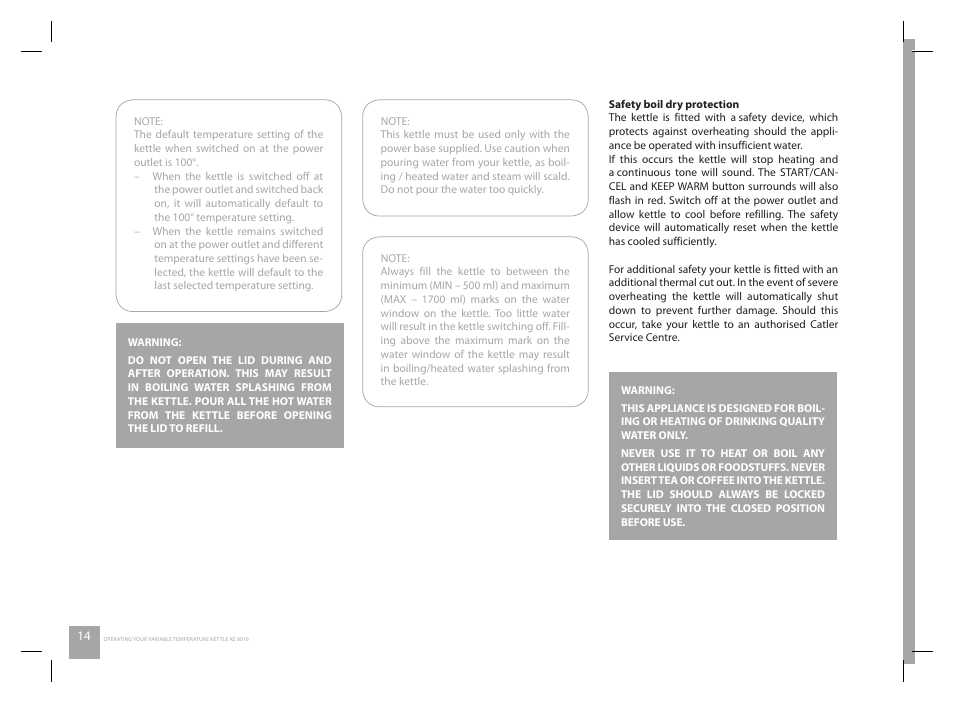 Catler KE 8010 User Manual | Page 14 / 20