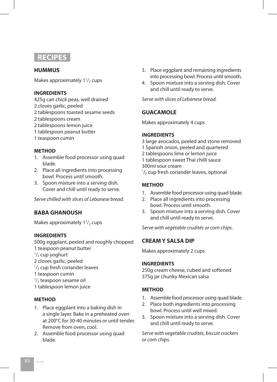 Recipes | Catler FP 8010 User Manual | Page 38 / 64