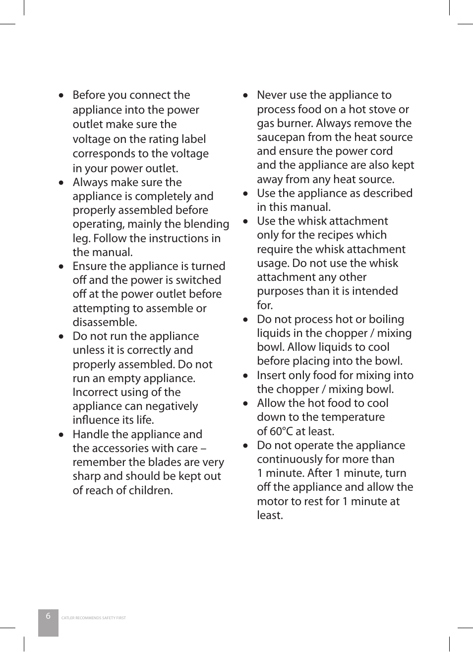 Catler FP 4010 User Manual | Page 6 / 36