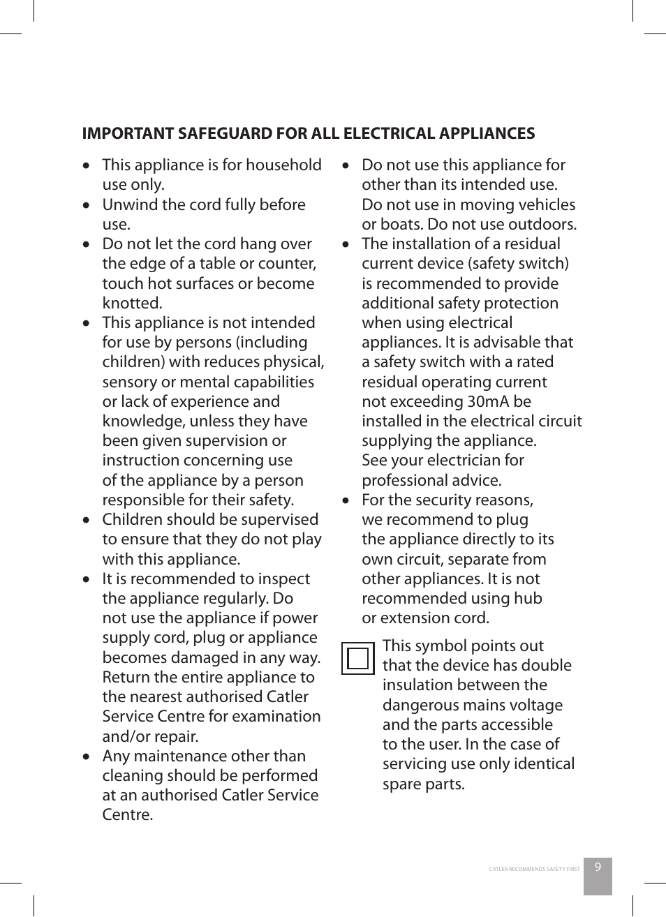 Catler FP 4010 User Manual | Page 9 / 36