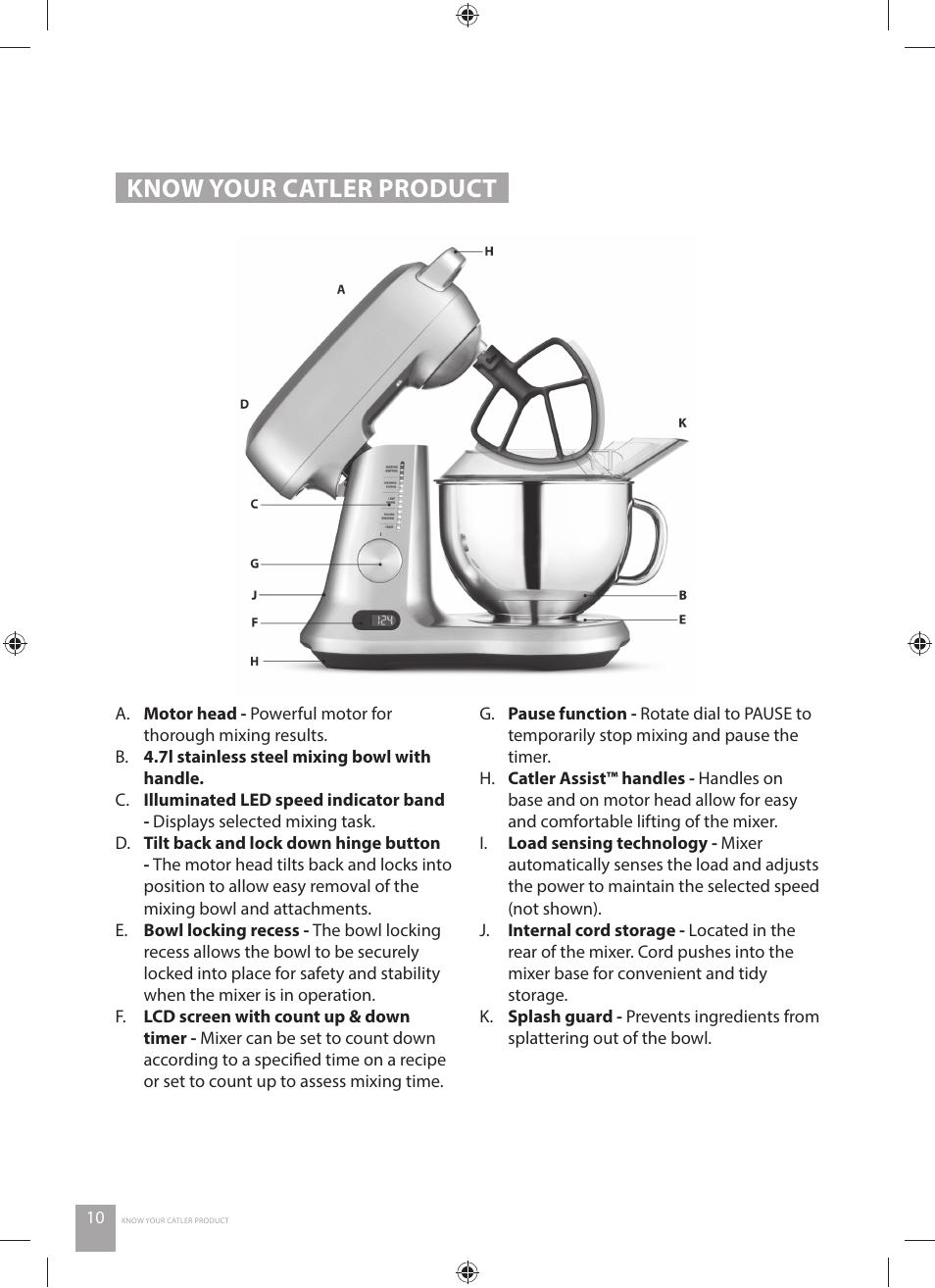 Know your catler product | Catler KM 8011 User Manual | Page 10 / 44