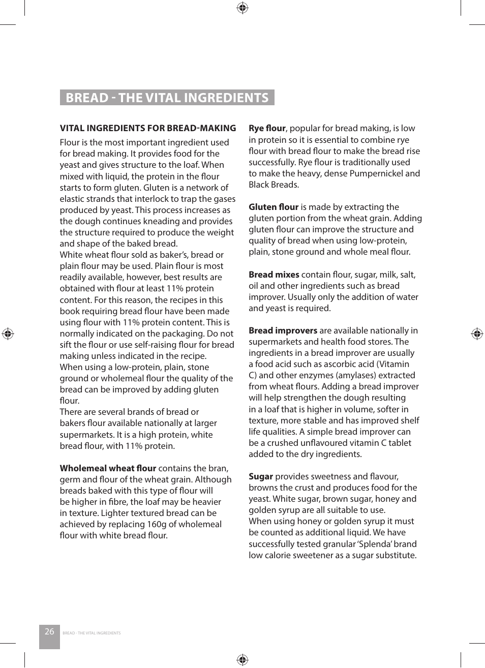 Bread - the vital ingredients | Catler KM 8011 User Manual | Page 26 / 44