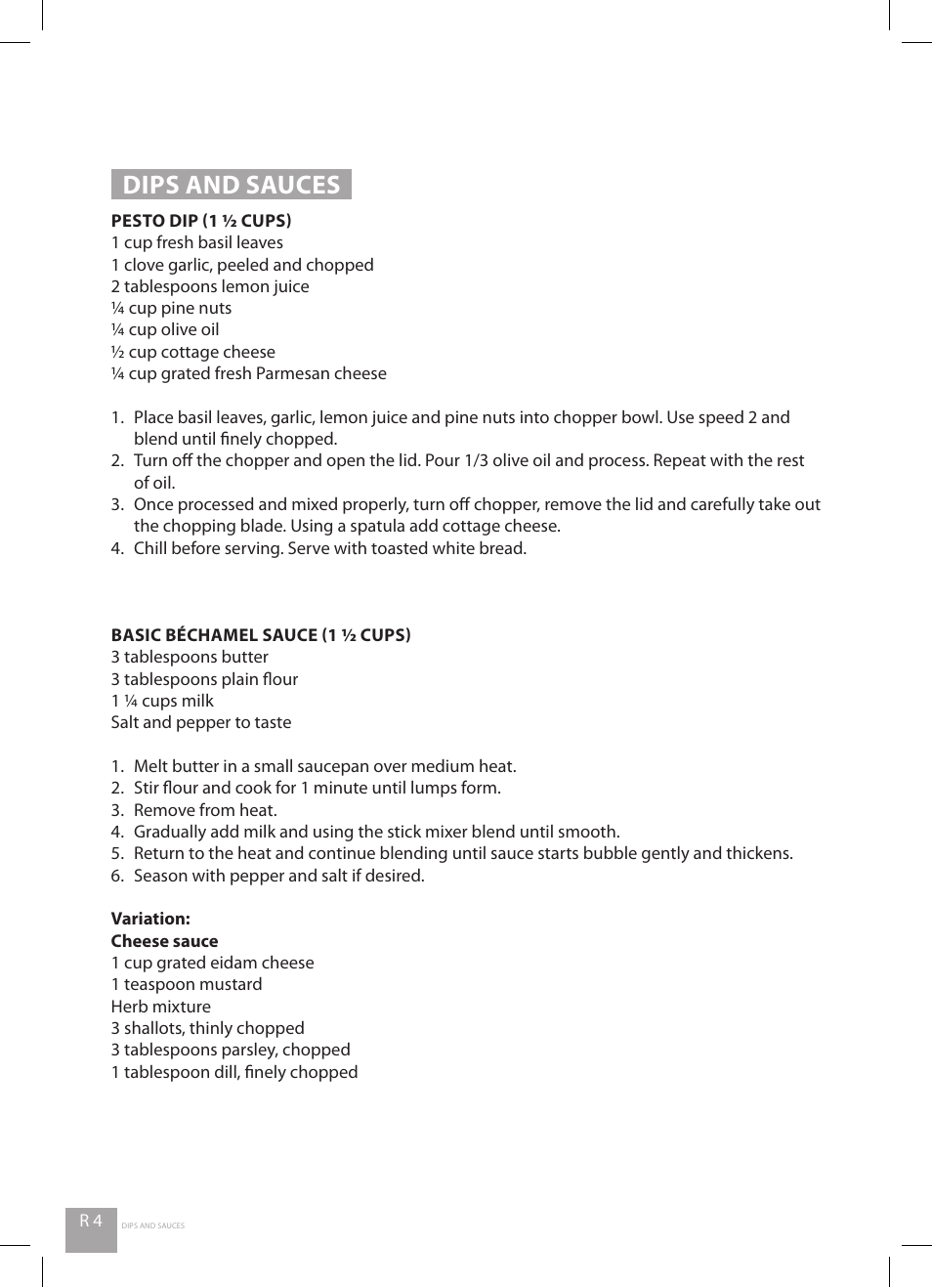 Dips and sauces | Catler SB 4010 User Manual | Page 22 / 28