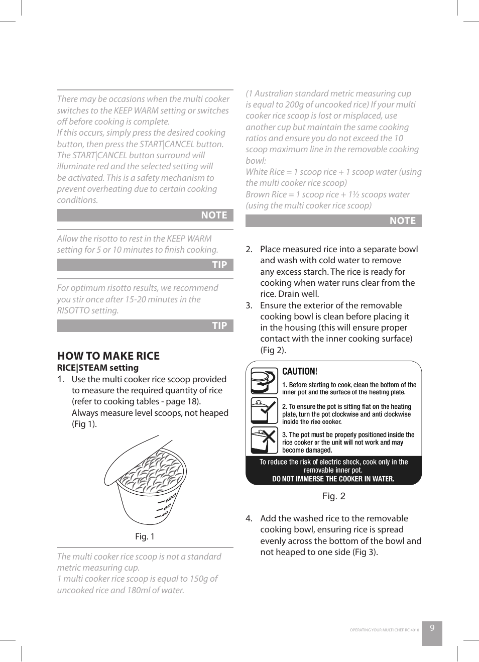 How to make rice | Catler RC 4010 User Manual | Page 11 / 36