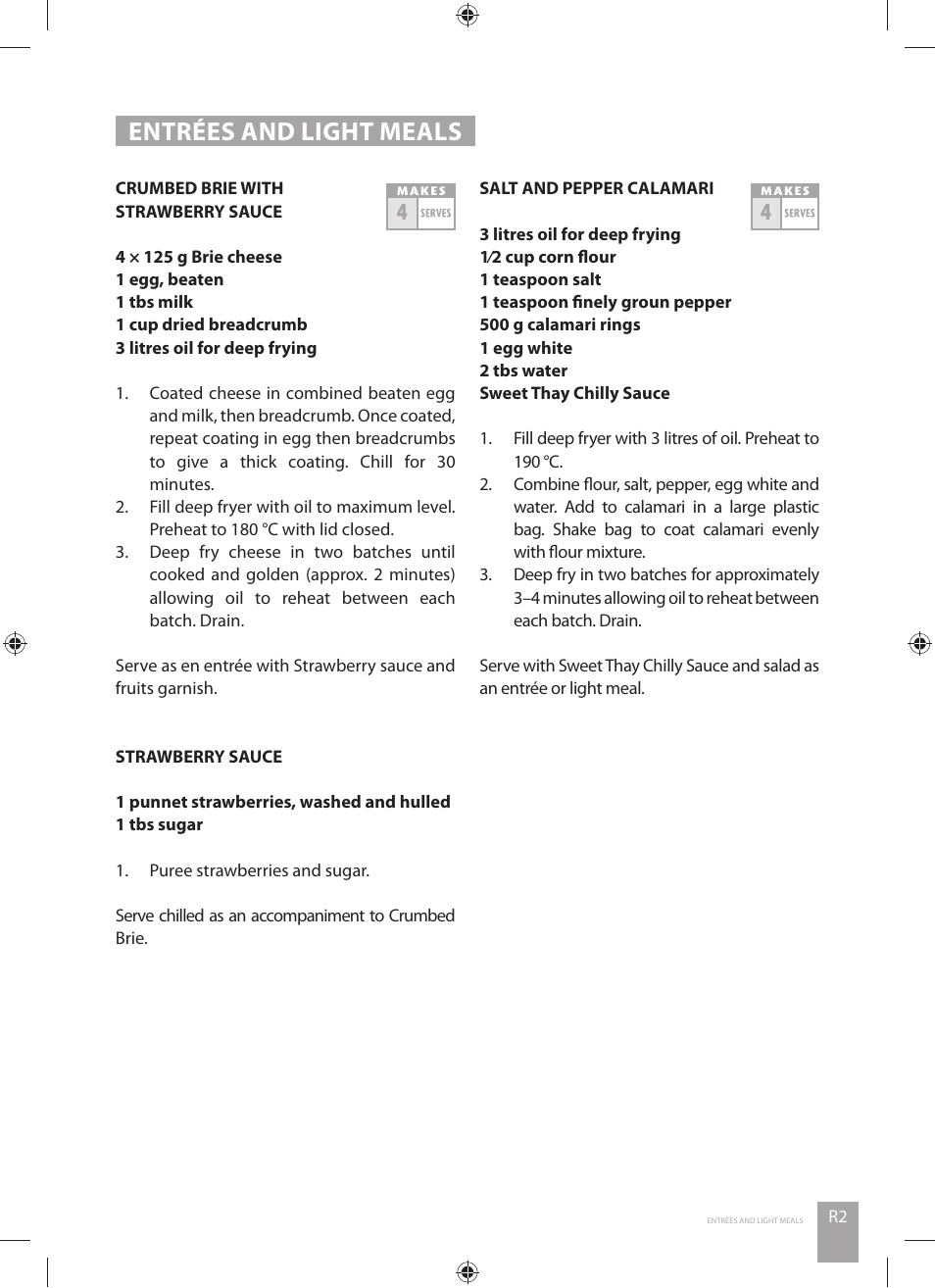 Entrées and light meals | Catler DF 4010 User Manual | Page 19 / 32