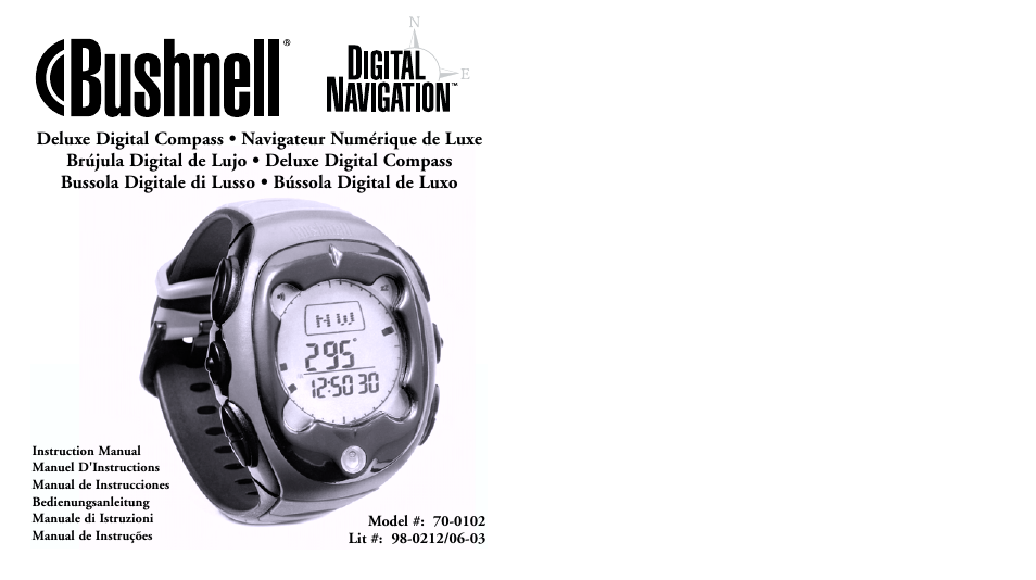 Bushnell DIGITAL NAVIGATION 70-0102 User Manual | 51 pages