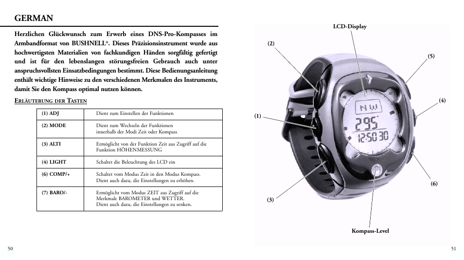 German | Bushnell DIGITAL NAVIGATION 70-0102 User Manual | Page 27 / 51