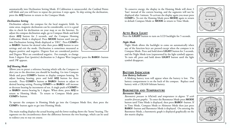 Bushnell DIGITAL NAVIGATION 70-0102 User Manual | Page 6 / 51