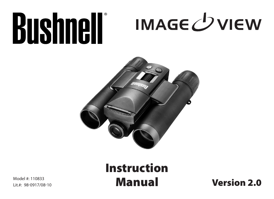 Bushnell ImageView 11-0833 User Manual | 20 pages