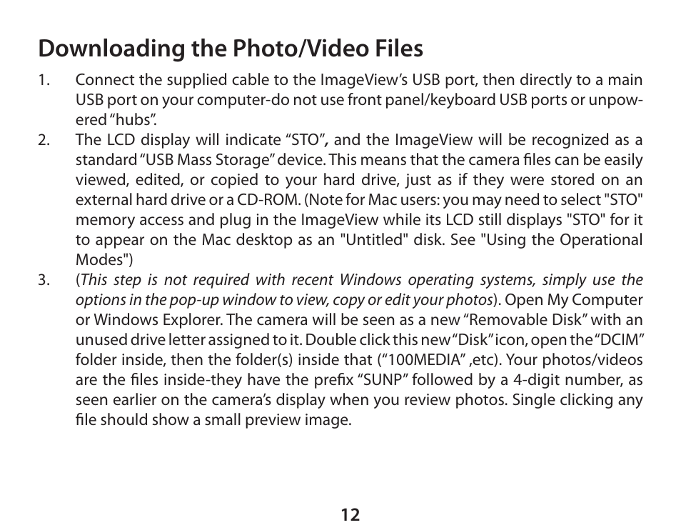 Downloading the photo/video files | Bushnell 111026 User Manual | Page 12 / 20
