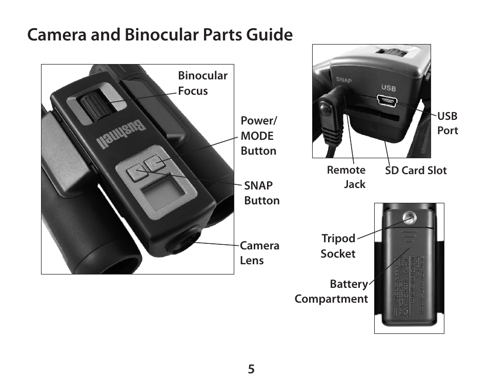 Camera and binocular parts guide | Bushnell 111026 User Manual | Page 5 / 20