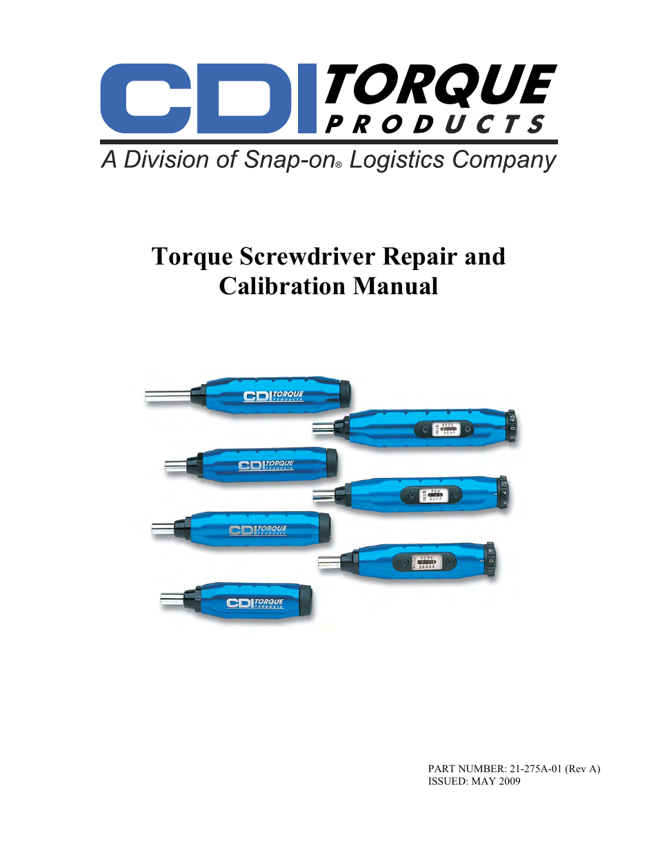 CDI Torque TORQUE SCREWDRIVERS User Manual | 16 pages