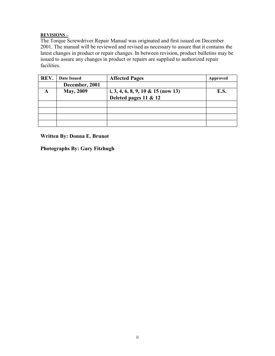 Date issued | CDI Torque TORQUE SCREWDRIVERS User Manual | Page 3 / 16
