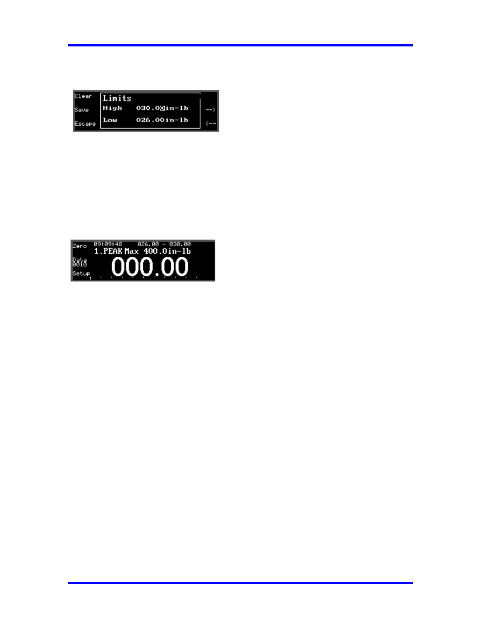 Set-up auto clear | CDI Torque SURETEST Torque Calibration System User Manual | Page 30 / 74