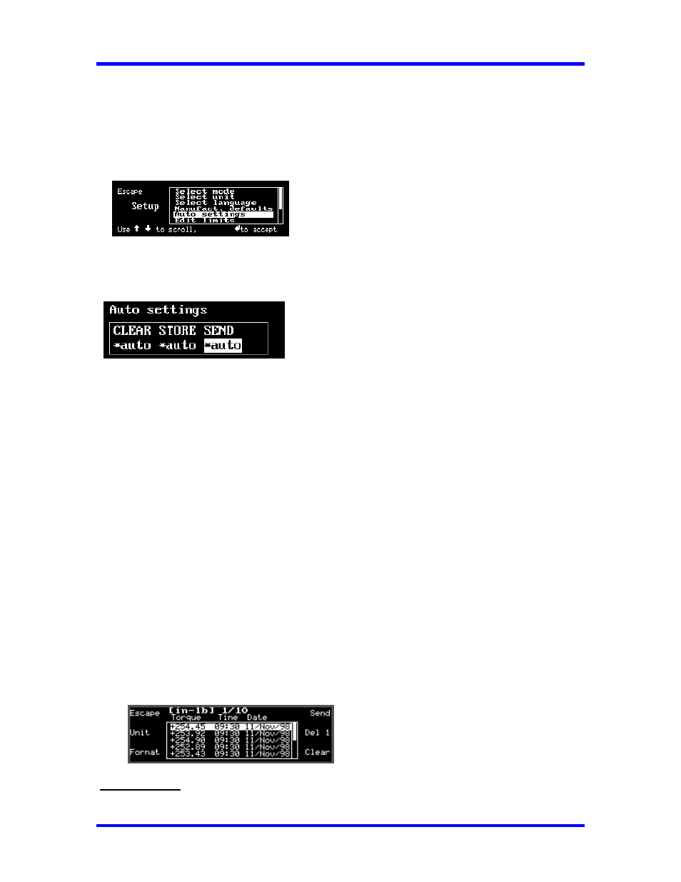 Data list memory | CDI Torque SURETEST Torque Calibration System User Manual | Page 31 / 74