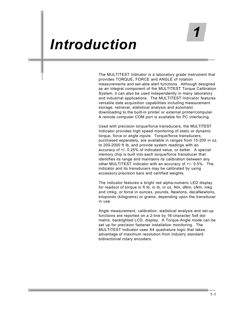 Introduction | CDI Torque MULTITEST Government User Manual | Page 15 / 96