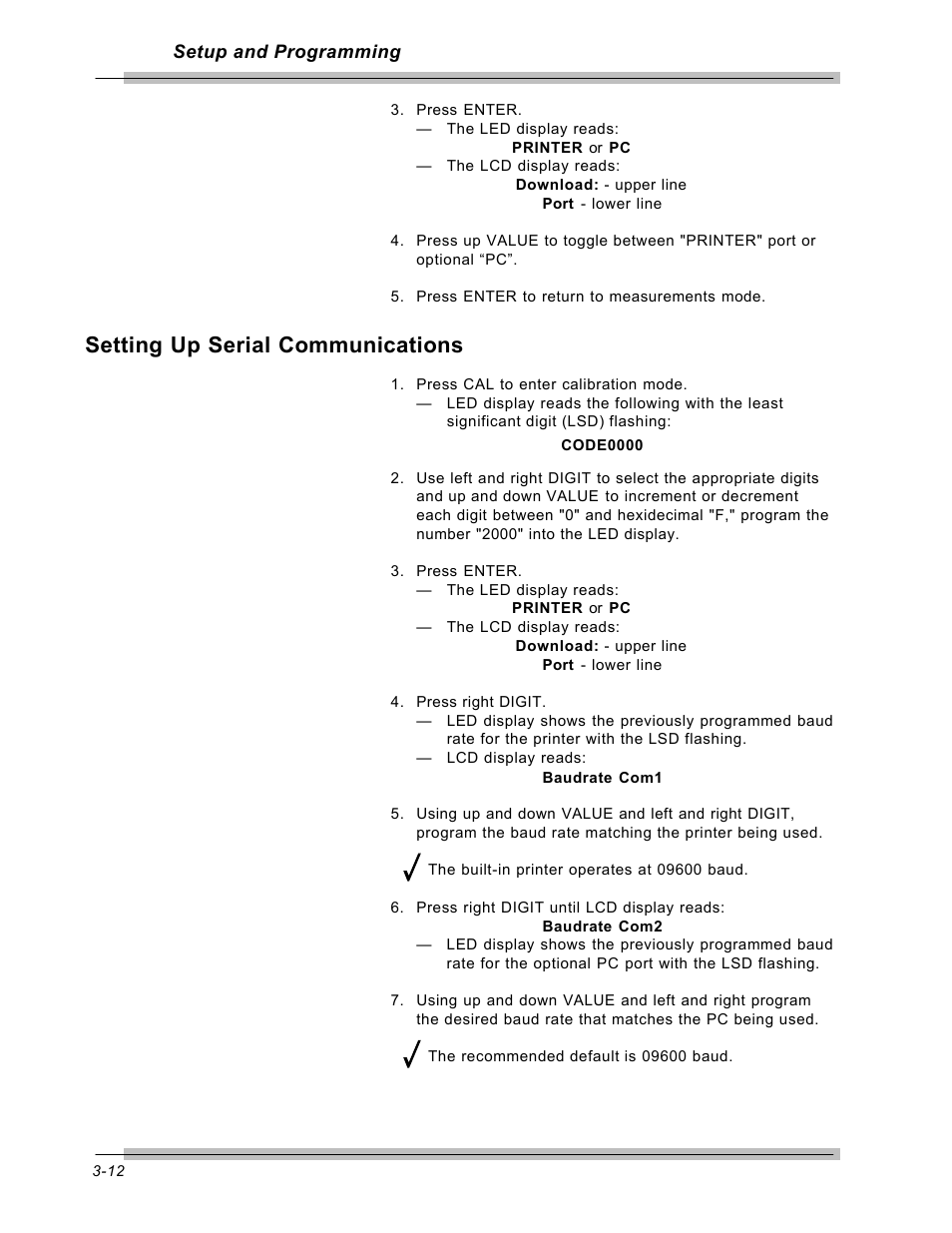 Setting up serial communications | CDI Torque MULTITEST Government User Manual | Page 42 / 96