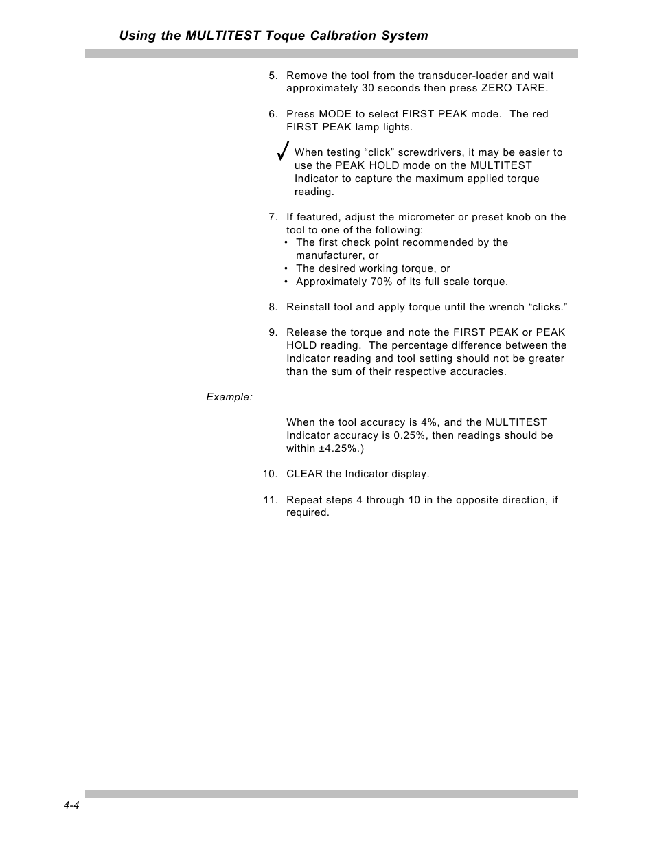 CDI Torque MULTITEST Government User Manual | Page 52 / 96