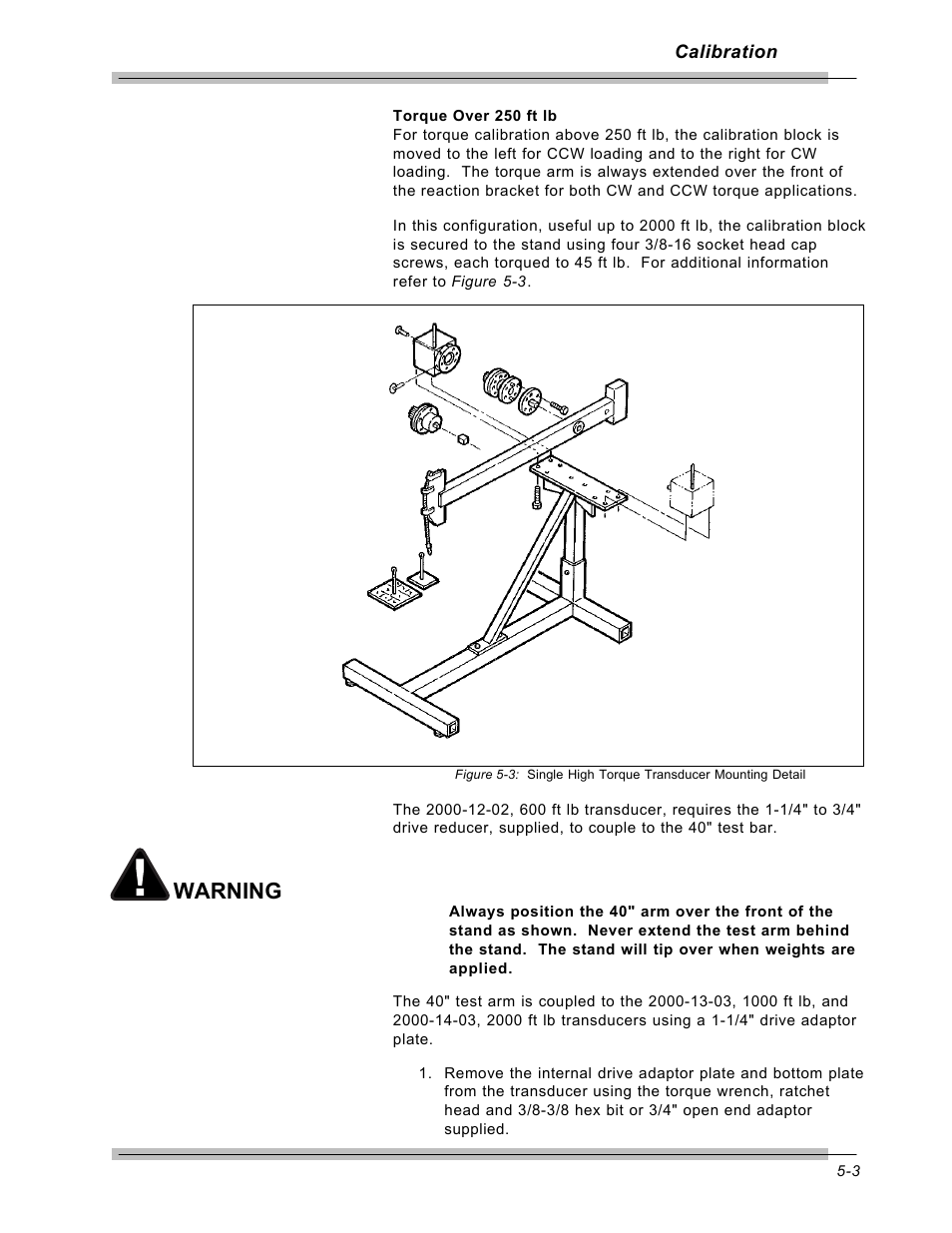 Warning | CDI Torque MULTITEST Government User Manual | Page 67 / 96