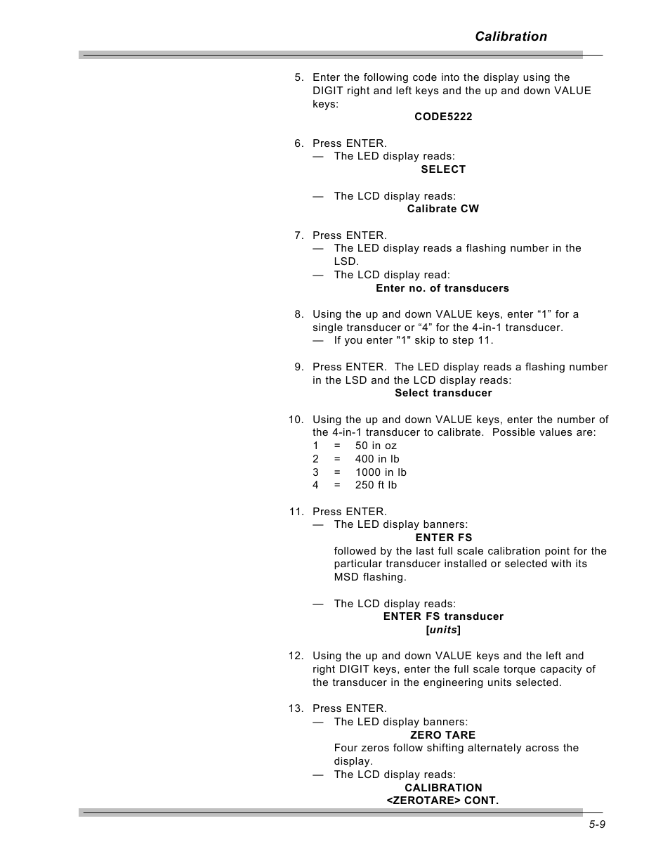 CDI Torque MULTITEST Government User Manual | Page 73 / 96