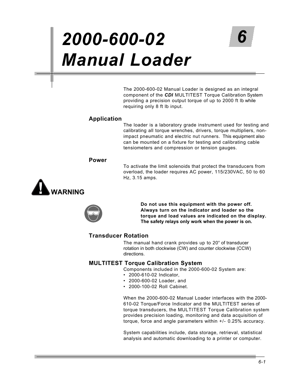 CDI Torque MULTITEST Government User Manual | Page 79 / 96