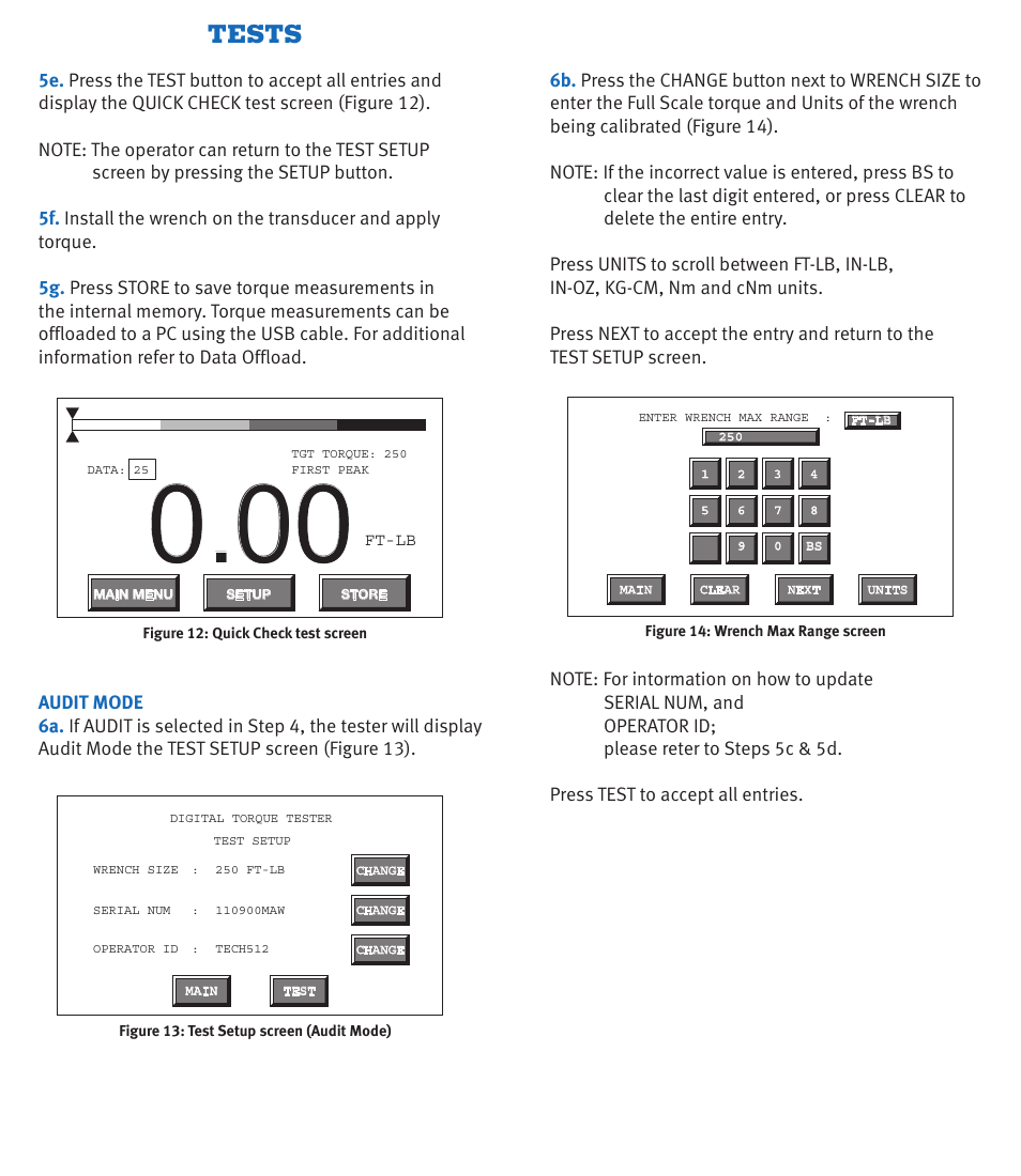 Tests | CDI Torque TORQUE AND ANGLE Electronic Torque Wrench User Manual | Page 10 / 12