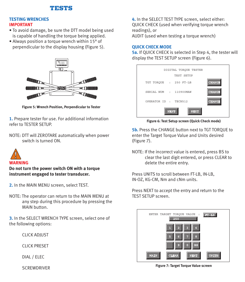 Tests | CDI Torque TORQUE AND ANGLE Electronic Torque Wrench User Manual | Page 8 / 12