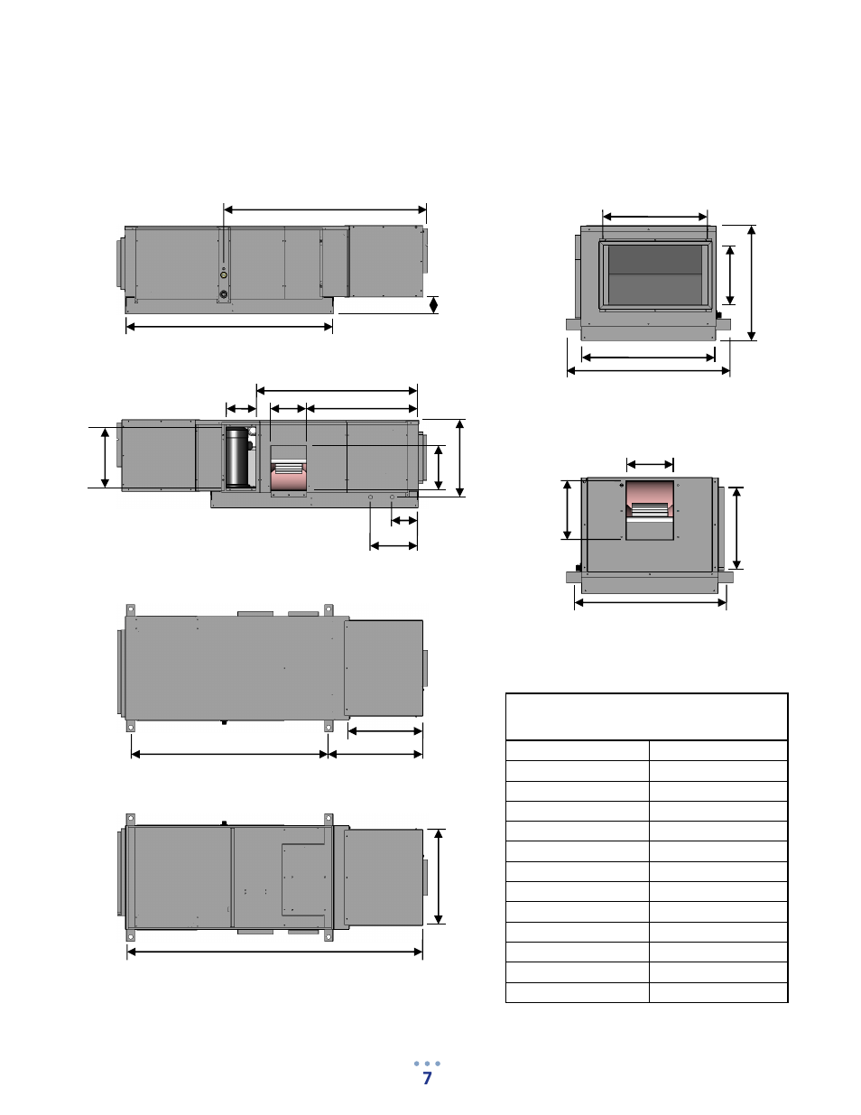 Dimensional data self-contained configuration | CellarPro SPLIT AIR HANDLER AH18SX, 15093 User Manual | Page 7 / 15