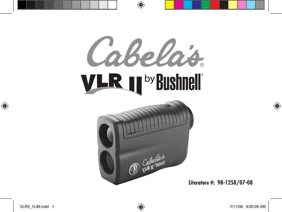 Bushnell Cabela's VLR II User Manual | 20 pages