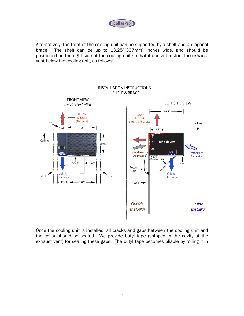 CellarPro 1800XT-220V WARRANTY SERVICE, 11402 User Manual | Page 10 / 23