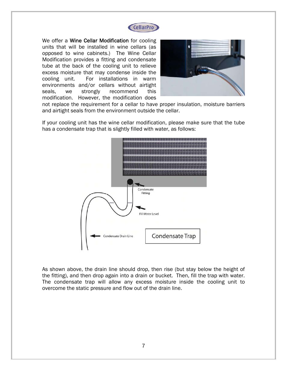 CellarPro 1800XT-220V WARRANTY SERVICE, 11402 User Manual | Page 8 / 23