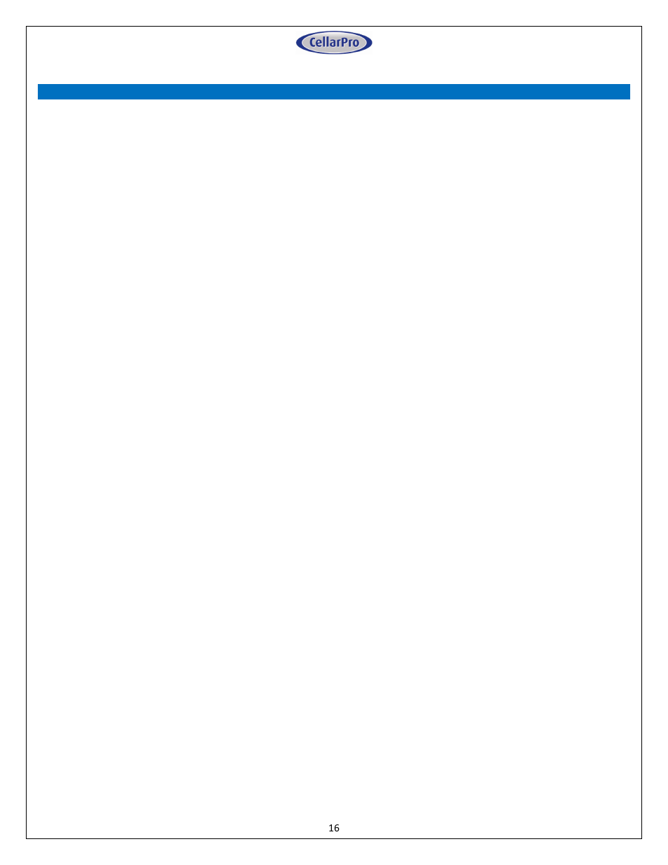 CellarPro AH6500 User Manual | Page 16 / 16