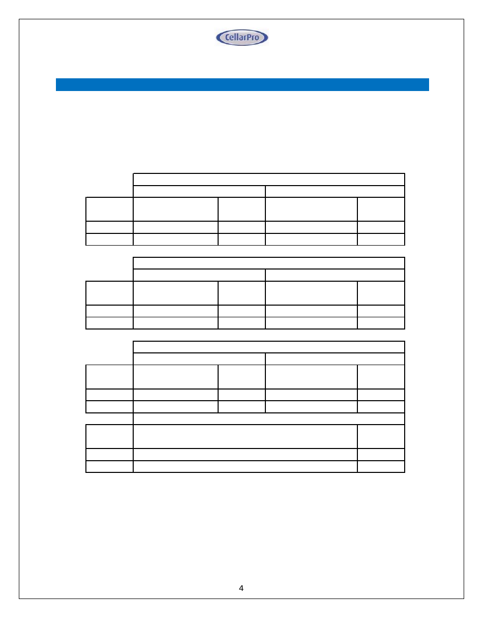 CellarPro AIR HANDLER 6500 HORIZONTAL, 7090 User Manual | Page 4 / 40