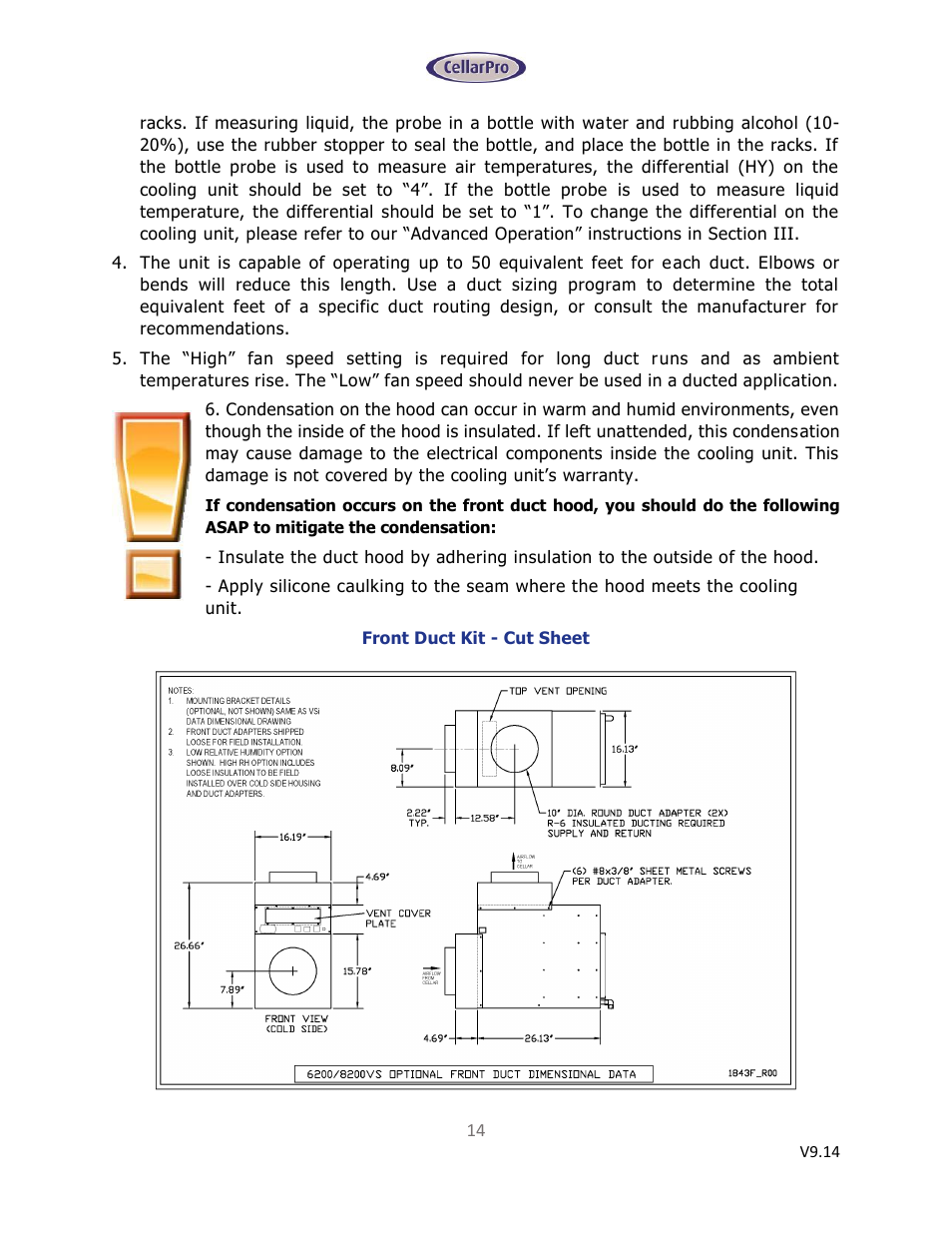 CellarPro 6200VSi User Manual | Page 14 / 27