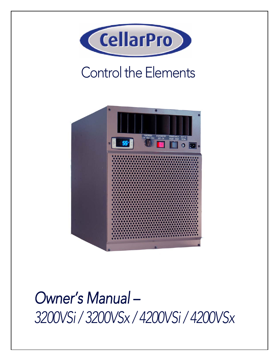 CellarPro 4200VSX WINE COOLING UNIT (EXTERIOR), 1080 User Manual | 32 pages